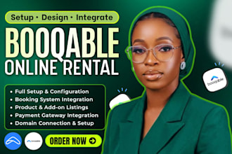 do booqable website setup, booqable rental website design online booking website