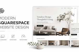 build modern squarespace website design, squarespace website development