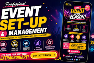 setup and manage events, eventbrite, zoom webinar, concert, webinar promotion