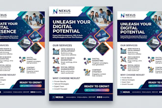 design a professional and eye catching business flyer