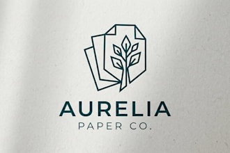 design a modern and creative paper brand logo for your business
