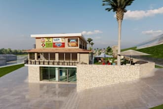 design 2d layout, 3d interior for supermarket, retail store, grocery, mall