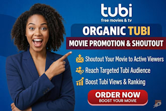 do organic tubi movie promotion, shoutout your movie to boost viewers and rank