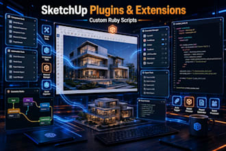 create custom sketchup extensions, ruby automation scripts