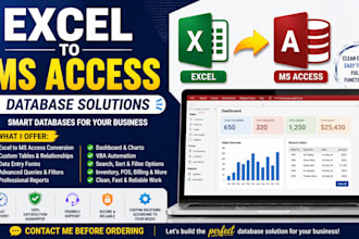 convert excel into ms access database with forms and reports
