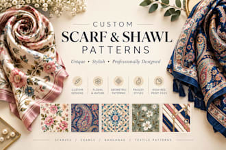 design custom scarf, shawl and bandana patterns