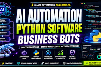 develop quebec automation bots, ai software and python automation