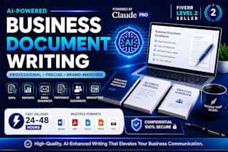 write business documents, sops, reports, and email sequences using ai