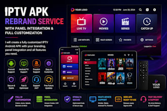 create iptv apk rebrand with panel and full customization