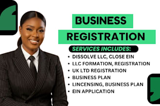 do business registration, llc setup, company formation, ein filling, UK ltd