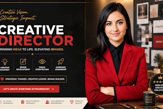 be your creative director for your brand identity visual strategy content design