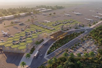 make 3d airport rendering, jetport layout, msfs2024, airfield master planning