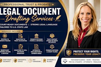 draft trust and probate legal documents for court filing
