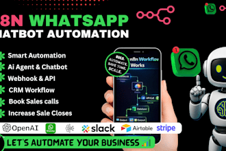 build n8n whatsapp chatbot, ai agent whatsapp automation, api integration n8n