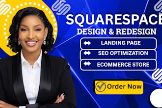 build squarespace website design and squarespace landing page