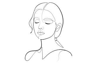 draw line art portrait, line illustration and line art logo