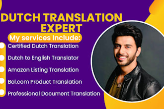 certified translate document or user manual dutch to english for bol com amazon