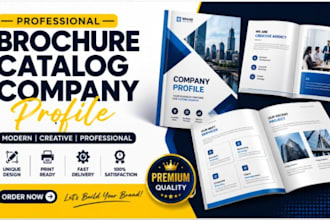 design professional brochure catalog and company profile