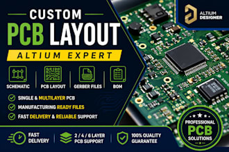 make pcb design and pcb layout gerber files and bom in altium custom pcb design
