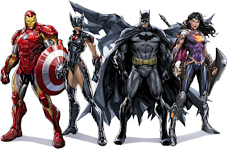 superhero character for comics