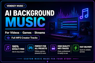 create custom ai background music for videos and games