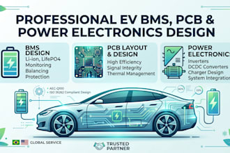 design ev bms pcb, battery management system and power electronics for evs