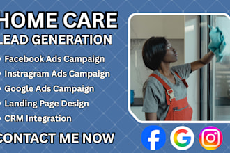 home care leads, home care facebook ads, home care google ads, video ads