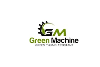 make super illustration logo for green machine hydroponics