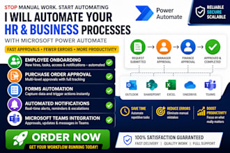 build microsoft power automate workflows, HR onboarding and approval automation
