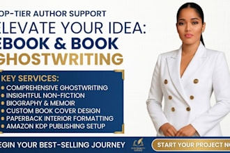 be your nonfiction ebook ghostwriter, self help book editor and book writer