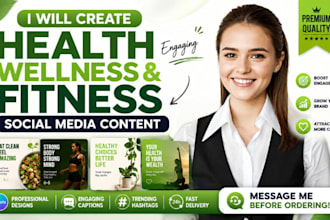 create health wellness and fitness social media content