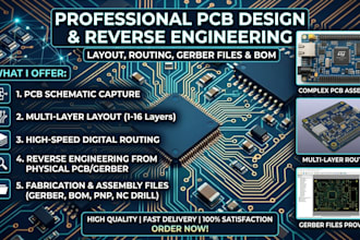 design pcb layout routing and reverse engineering service gerber files