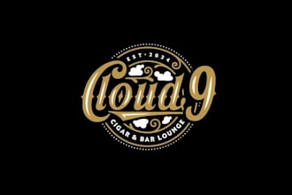 design perfect vintage cigar lounge bar logo
