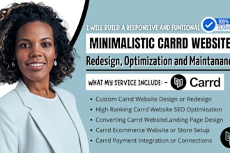 do minimalistic carrd website design carrd website redesign carrd landing page