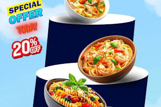 design modern food social media posts and banners