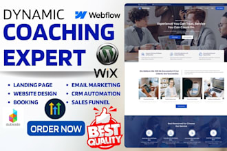 build wordpress coaching wix website dubsado crm gohighlevel booking automation