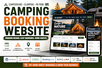 build campground glamping website and rv park booking website