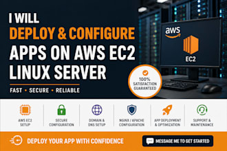 deploy and configure applications on AWS ec2 linux server