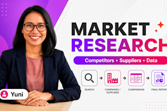 do structured market research and create competitor or supplier lists