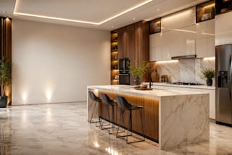 design modern kitchen cabinets with realistic 3d renderings