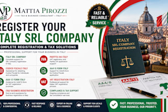 register your italy srl company partita iva vat codice fiscale file aa4 8 aa9 12