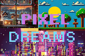 do pixel art background for game environment