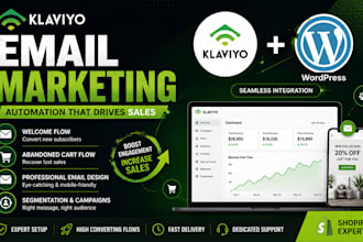 setup klaviyo email flows, popups, and email campaigns