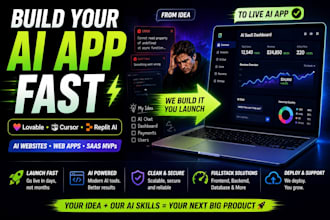 build ai website or web app using lovable, cursor or replit ai
