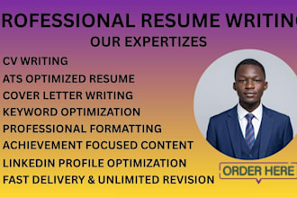 write professional ats resume, cv, cover letter