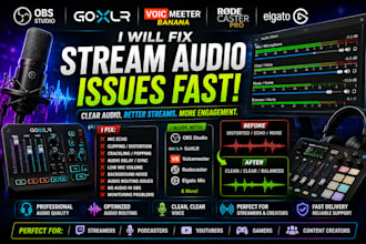 fix obs audio issues, goxlr, voicemeeter, rodecaster and stream audio fast