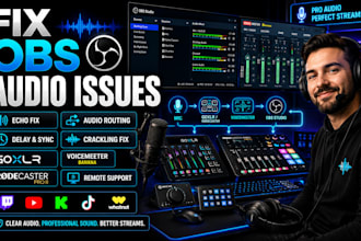 fix obs audio issues, goxlr, voicemeeter and rodecaster setup