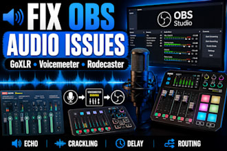 fix obs audio issues, goxlr, voicemeeter, rodecaster and stream audio setup