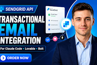 integrate sendgrid transactional email api to claude code lovable bolt saas app