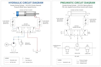 design professional hydraulic and pneumatic circuit diagrams